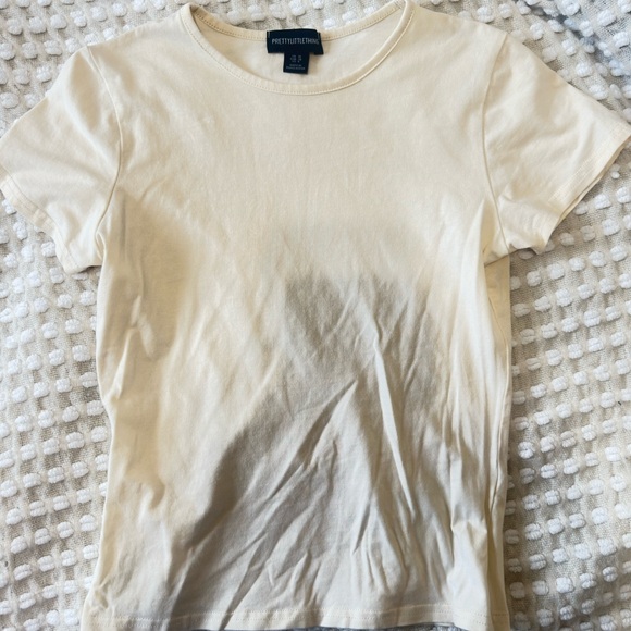 PrettyLittleThing Beige Short Sleeve Tee - Picture 1 of 2